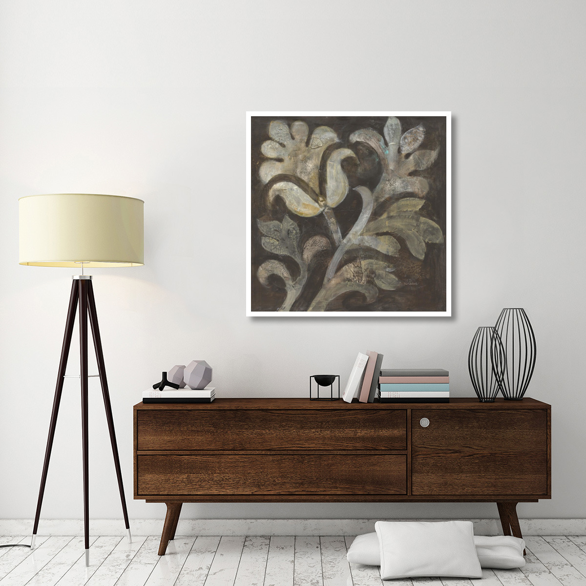 Fresco Floral II -Paper Art-42&quotx42"