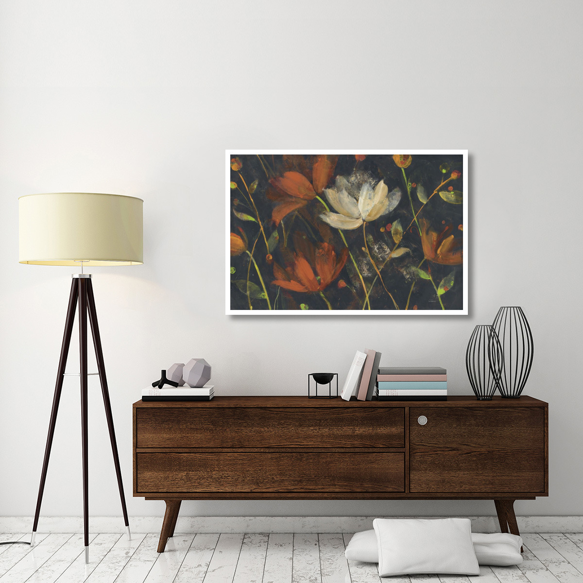 Moonlight Garden I Spice -Paper Art-50&quotx34"