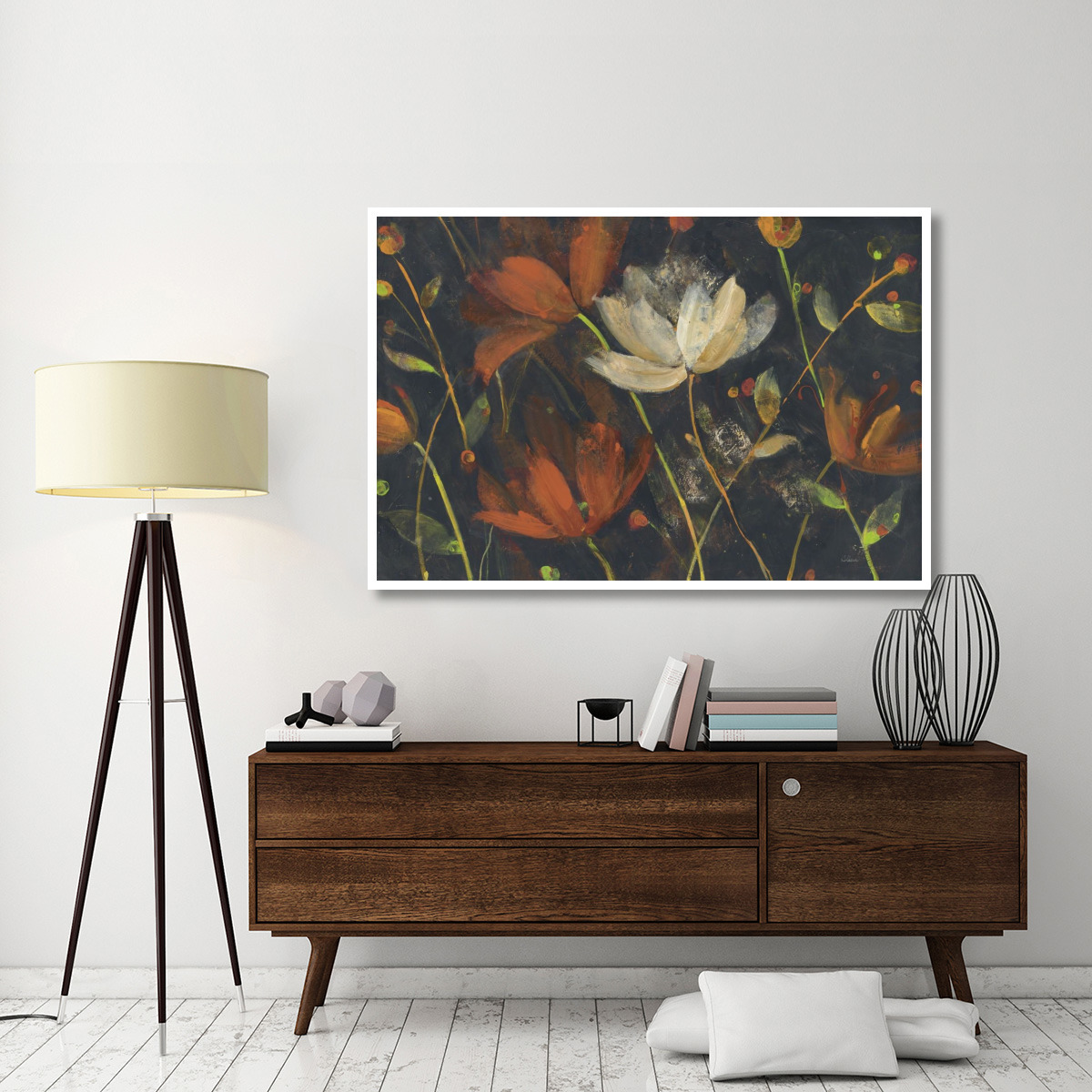 Moonlight Garden I Spice -Paper Art-62&quotx42"