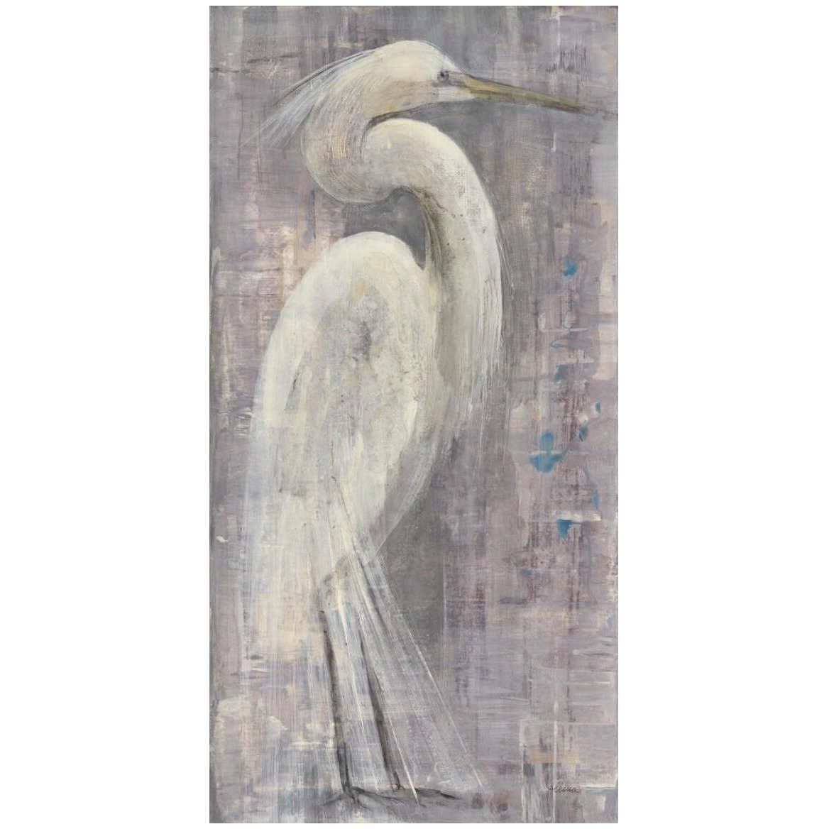 Coastal Egret I -Paper Art-26&quotx50"