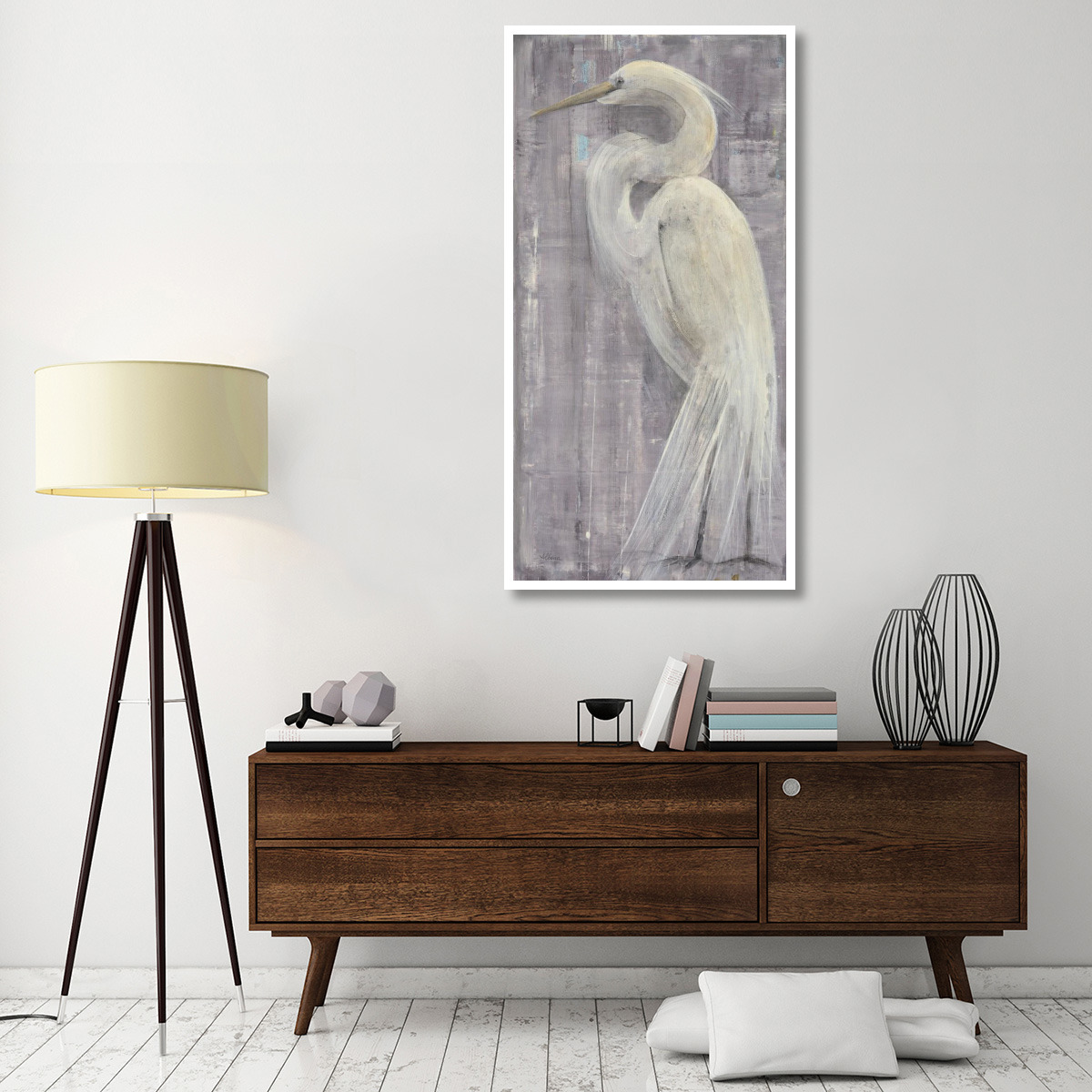 Coastal Egret II -Paper Art-32&quotx62"