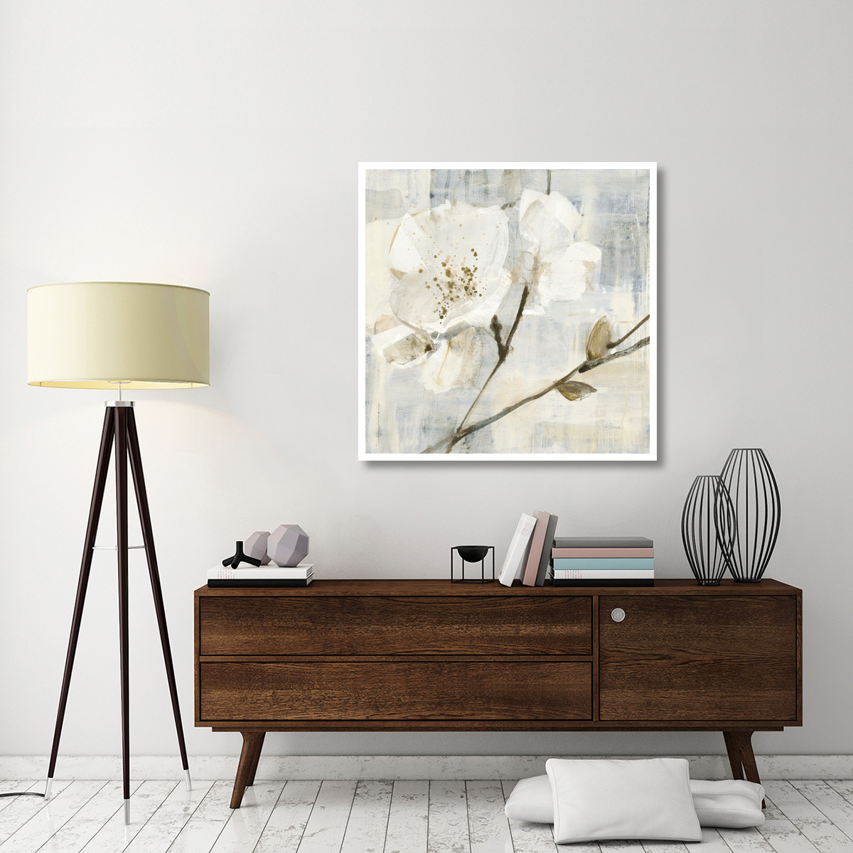 Elegance I Greige -Paper Art-42&quotx42"