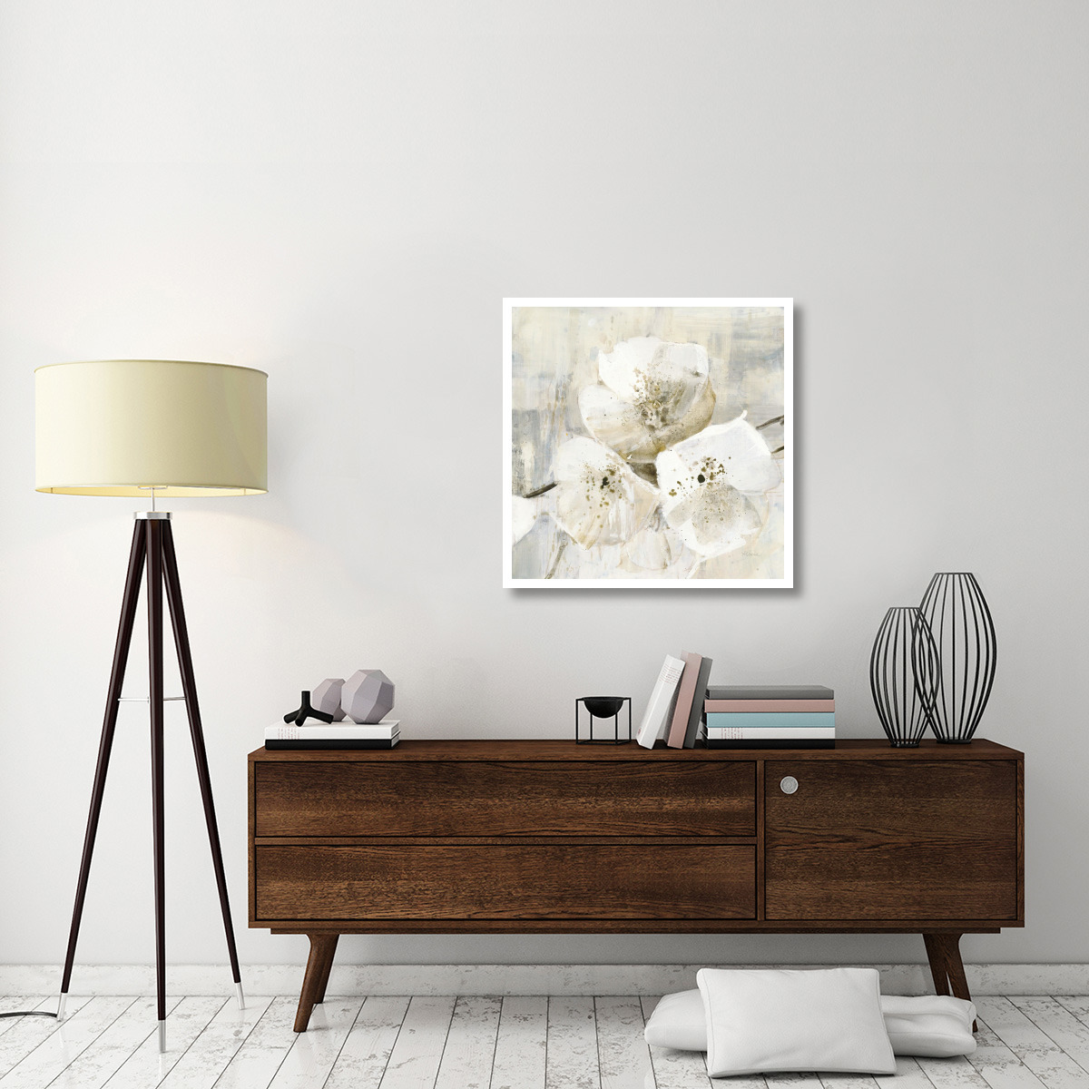 Elegance III Greige -Paper Art-32&quotx32"