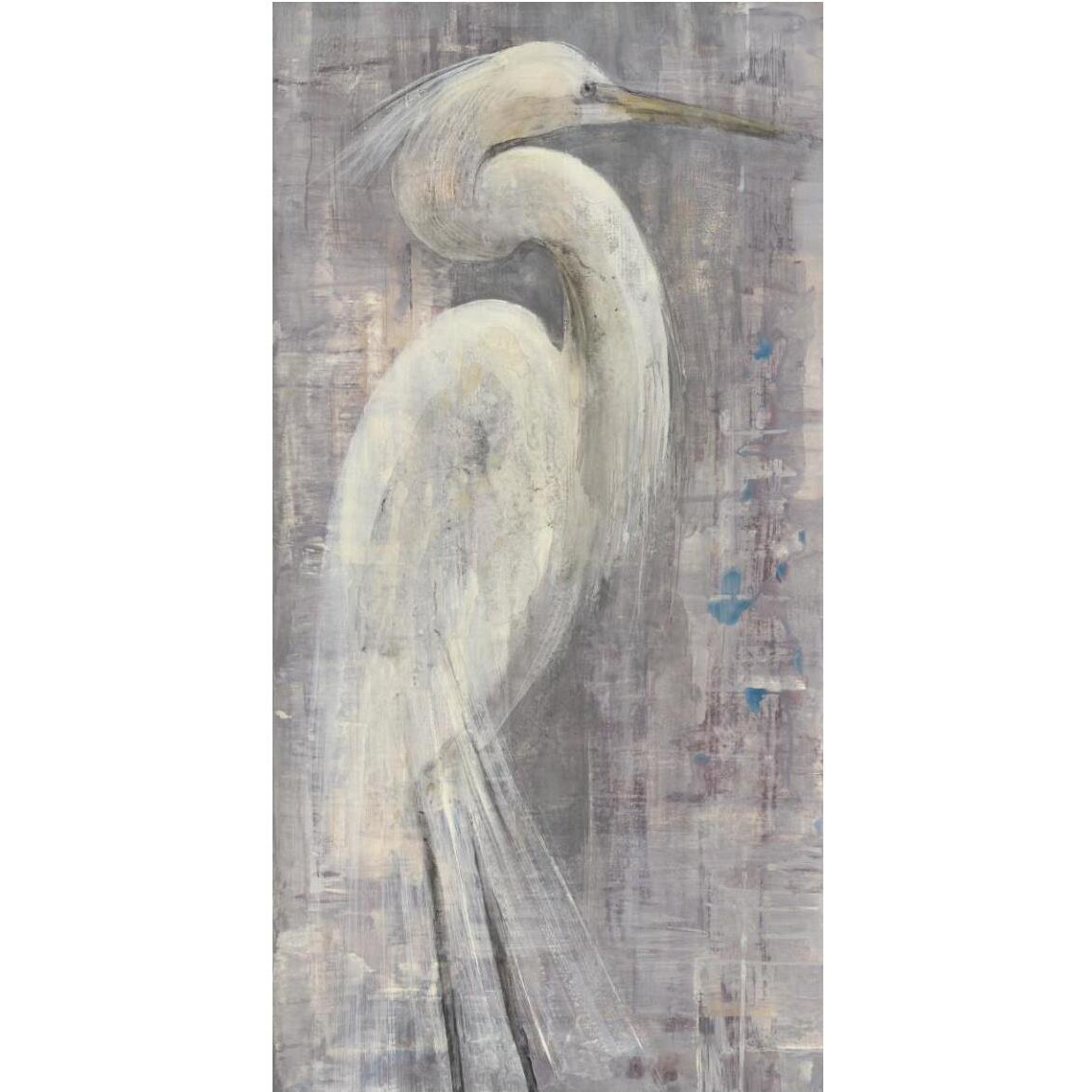 Coastal Egret I Legs -Paper Art-26&quotx50"