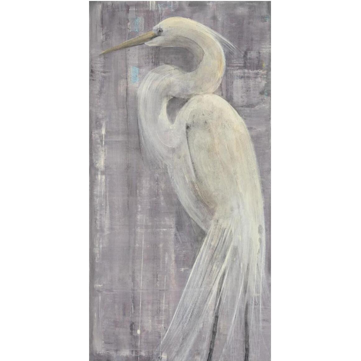 Coastal Egret II Legs -Paper Art-26&quotx50"