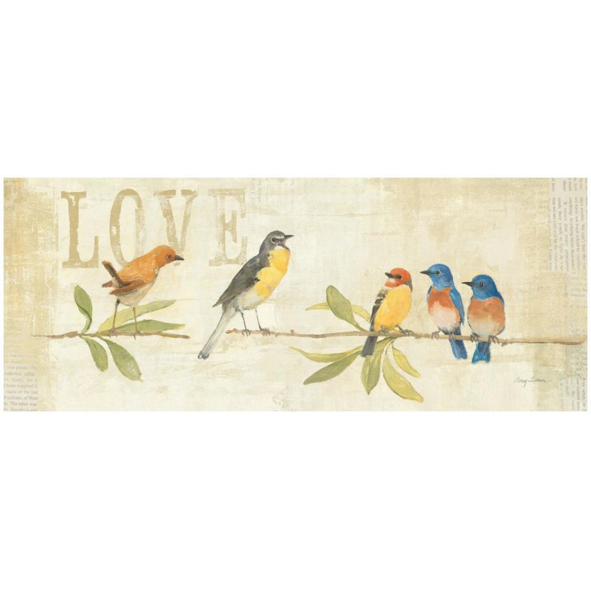 Adoration of the Magpie Panel I -Paper Art-52&quotx22"