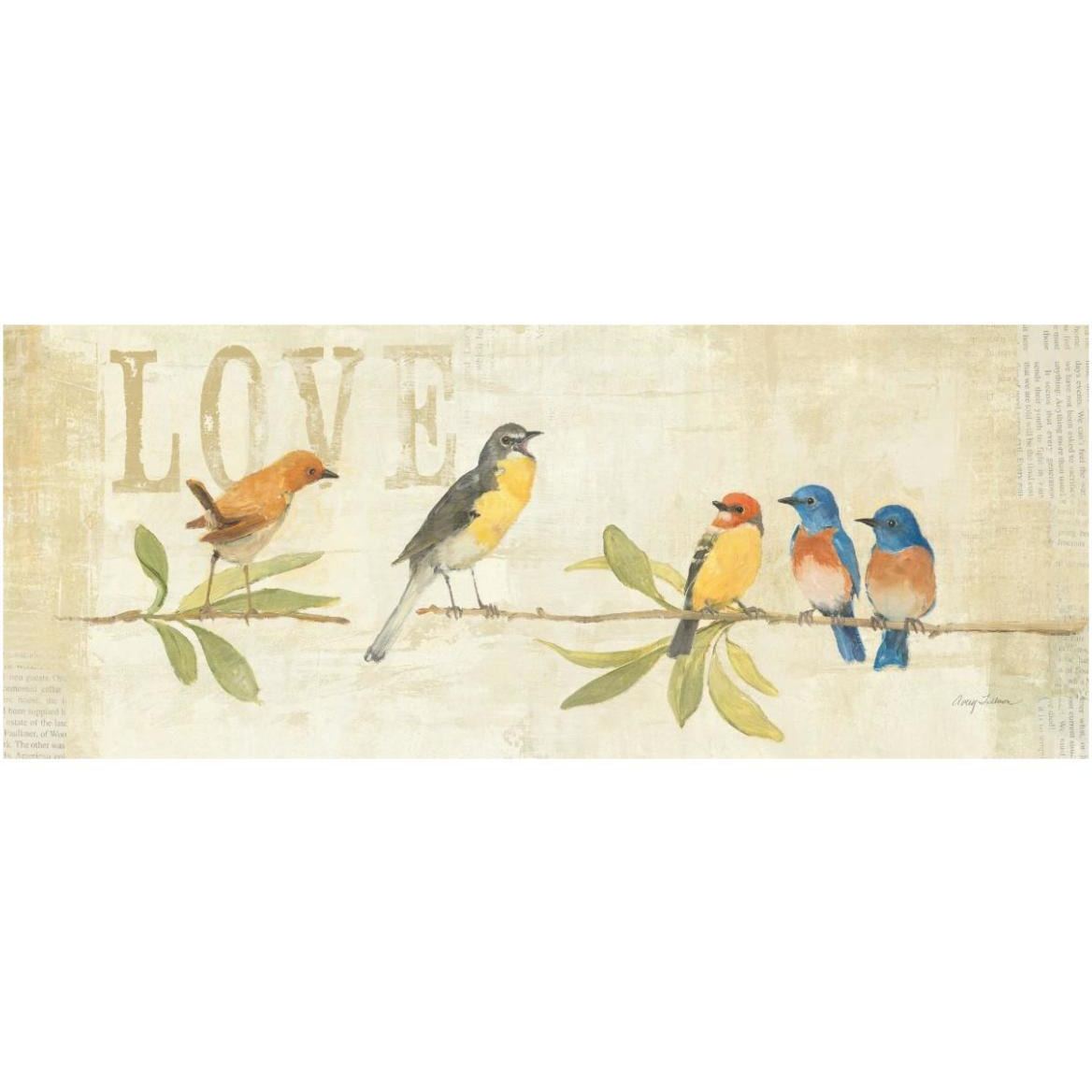Adoration of the Magpie Panel I -Paper Art-62&quotx26"