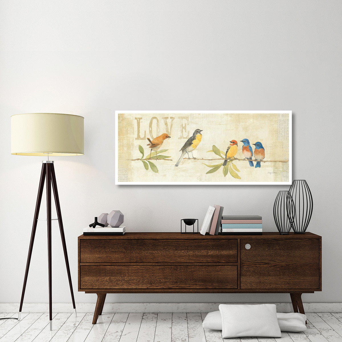 Adoration of the Magpie Panel I -Paper Art-62&quotx26"