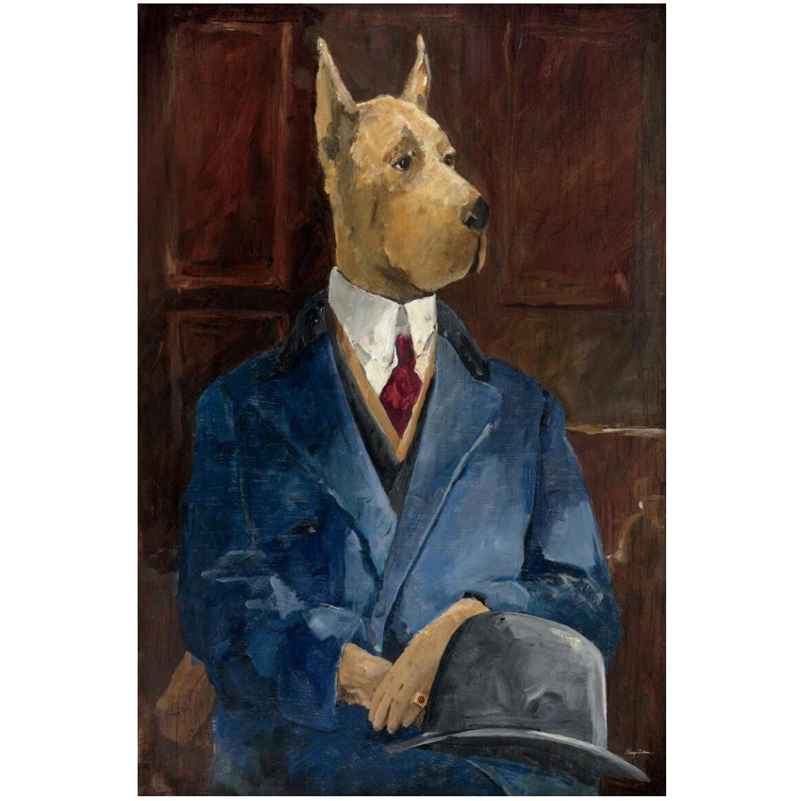 Inspector Dogleash -Paper Art-34&quotx50"