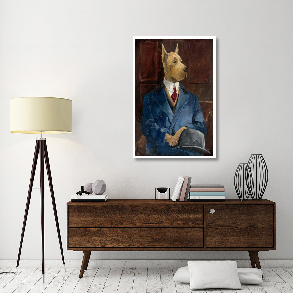 Inspector Dogleash -Paper Art-34&quotx50"