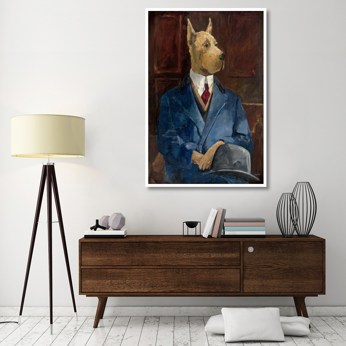 Inspector Dogleash -Paper Art-42&quotx62"