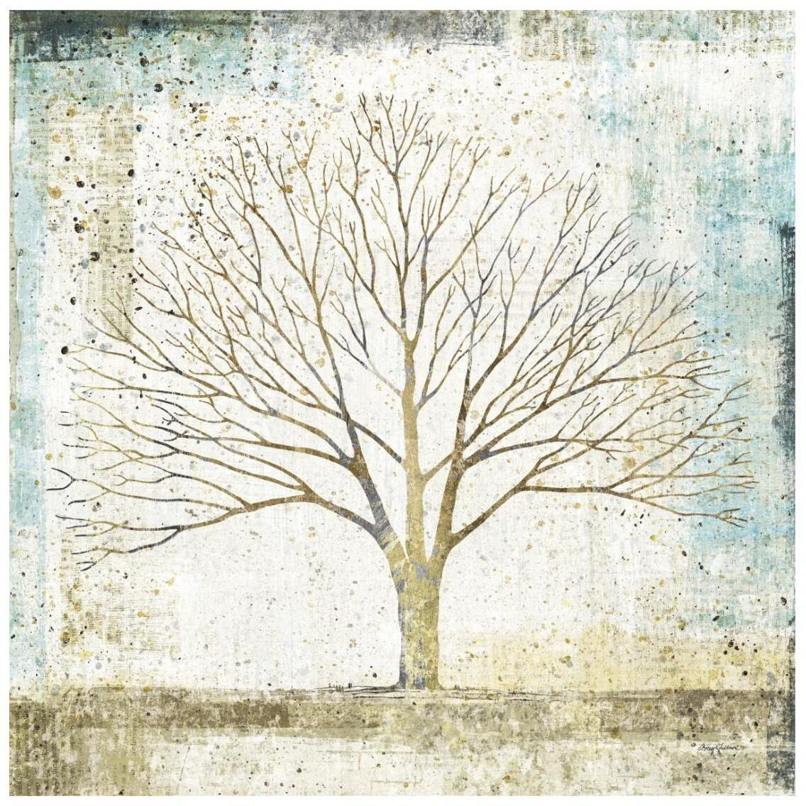 Solitary Tree Collage -Paper Art-26&quotx26"