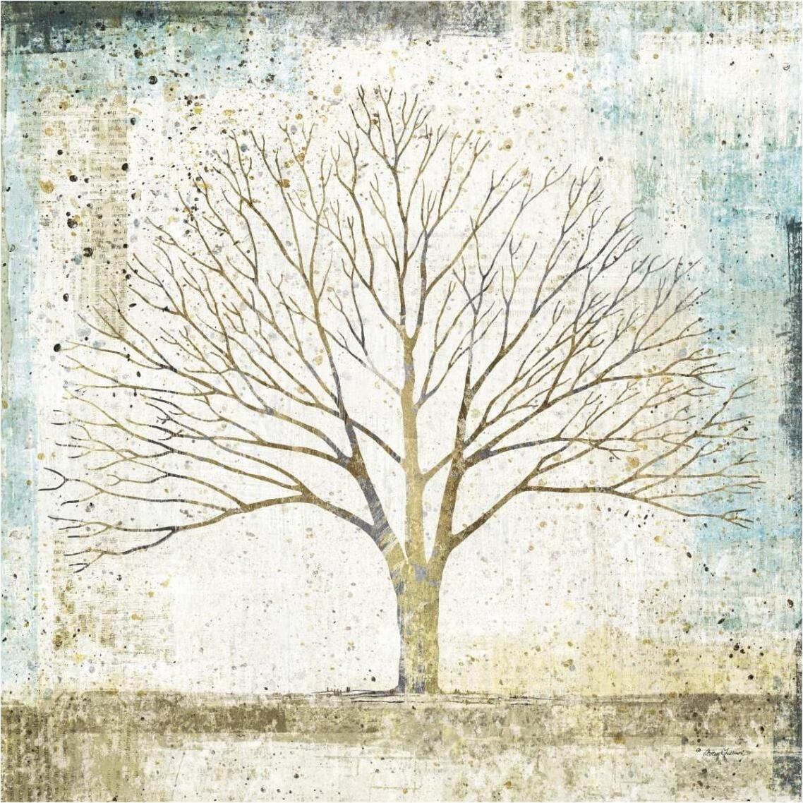 Solitary Tree Collage -Paper Art-38&quotx38"