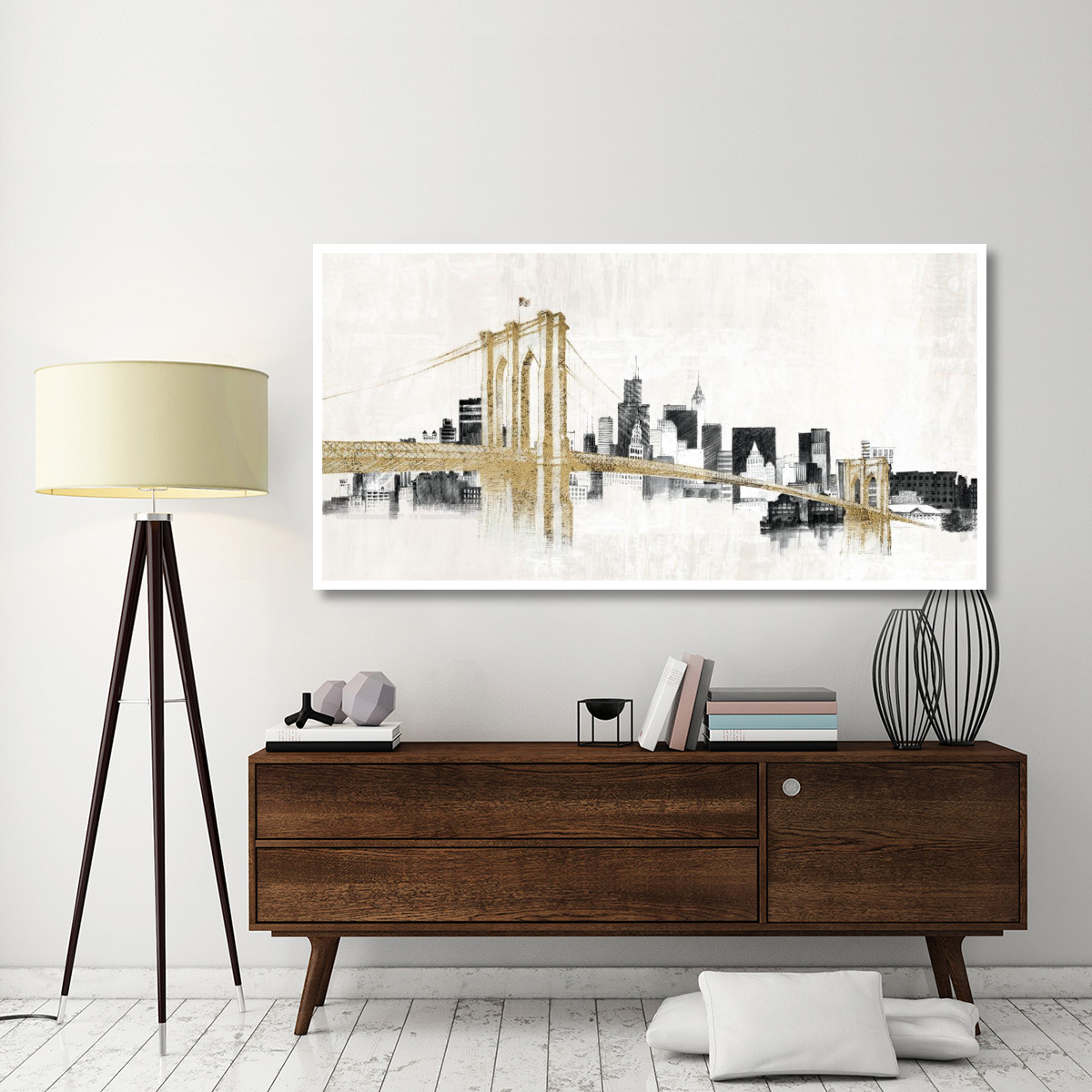 Skyline Crossing -Paper Art-74&quotx38"