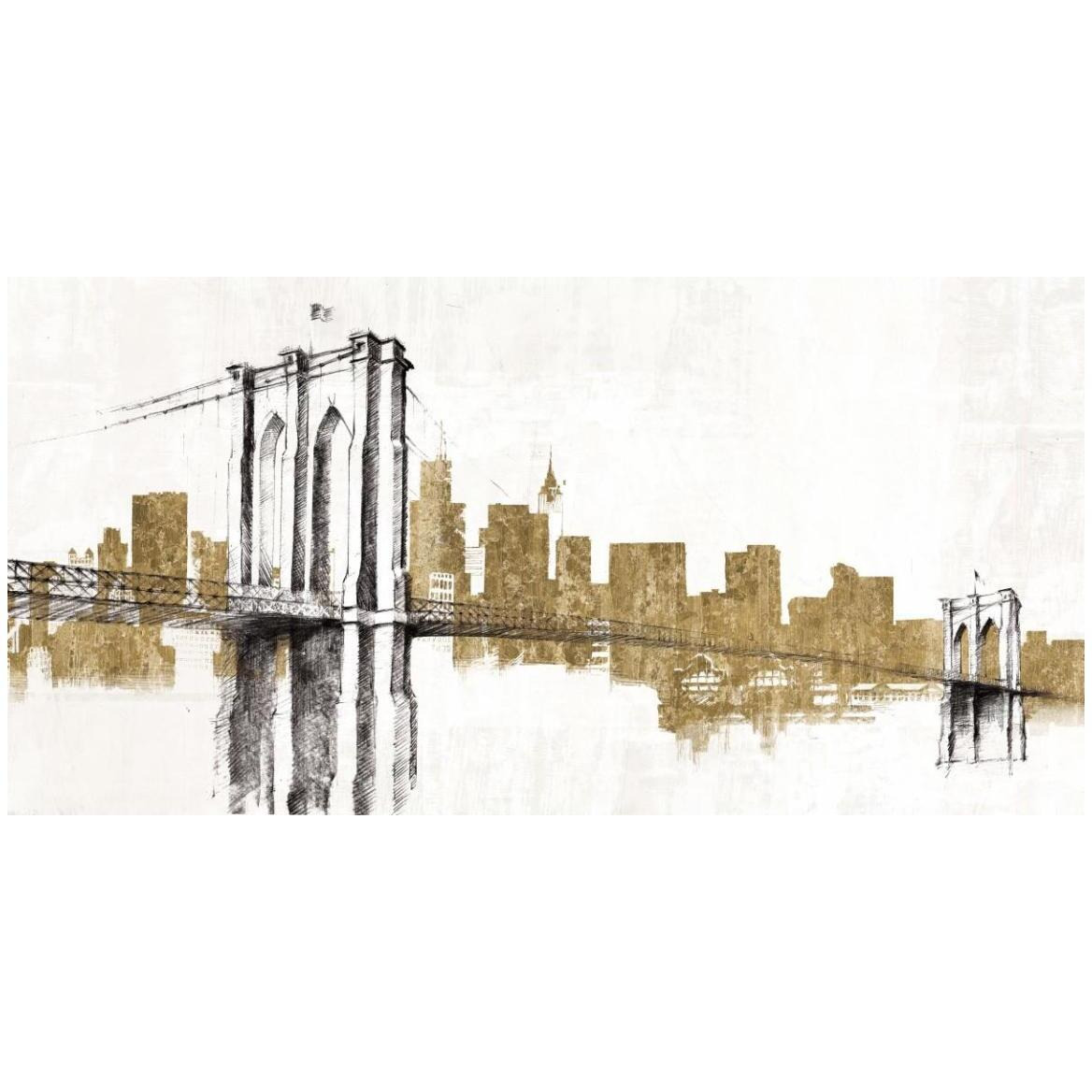 Skyline Crossing Gold -Paper Art-50&quotx26"