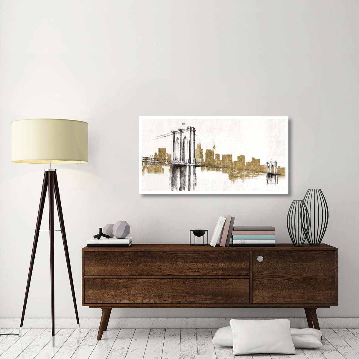 Skyline Crossing Gold -Paper Art-50&quotx26"