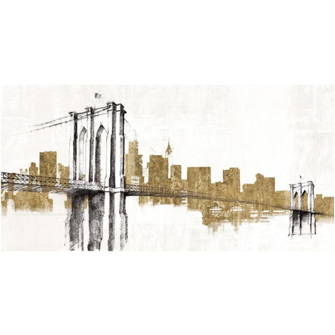 Skyline Crossing Gold -Paper Art-62&quotx32"