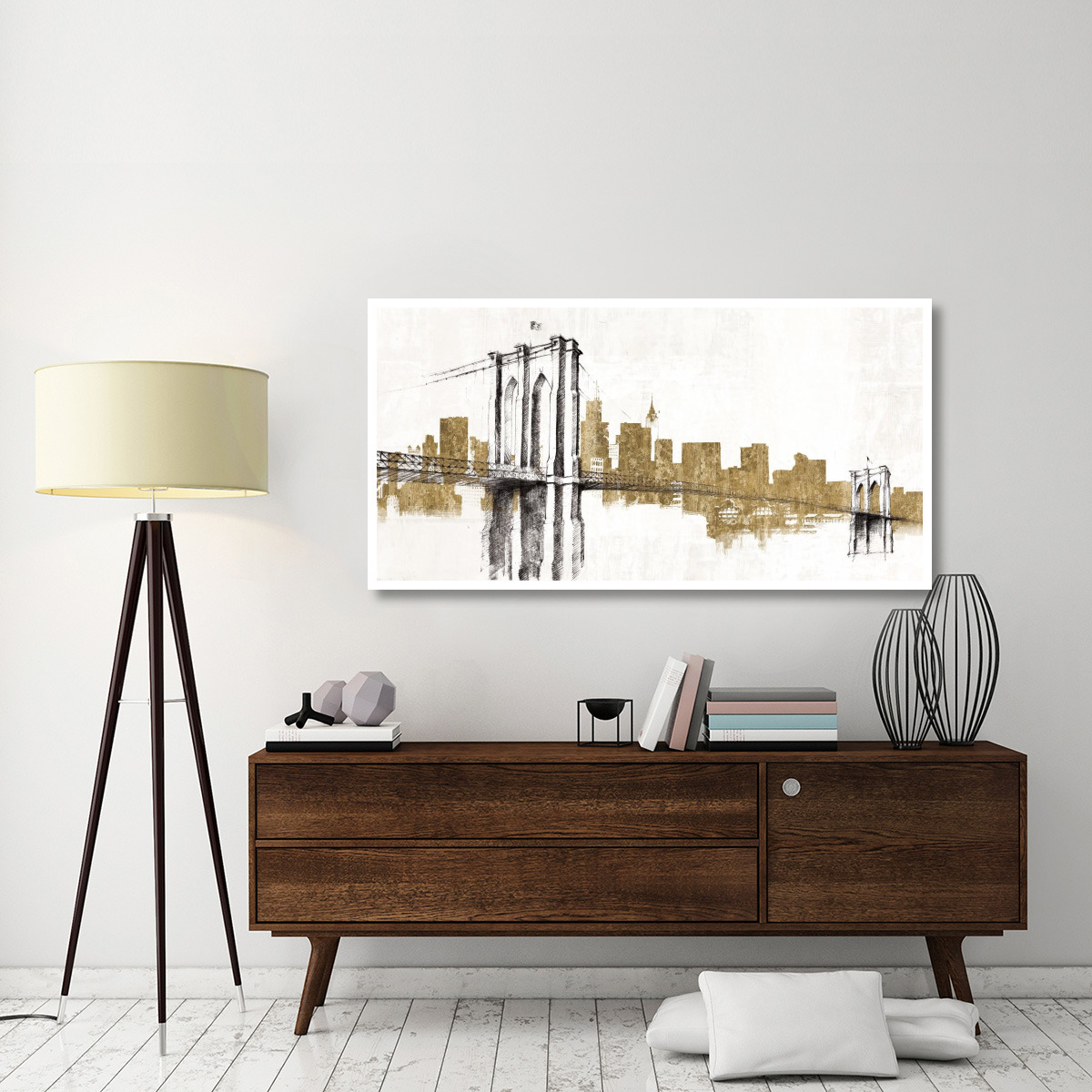 Skyline Crossing Gold -Paper Art-62&quotx32"