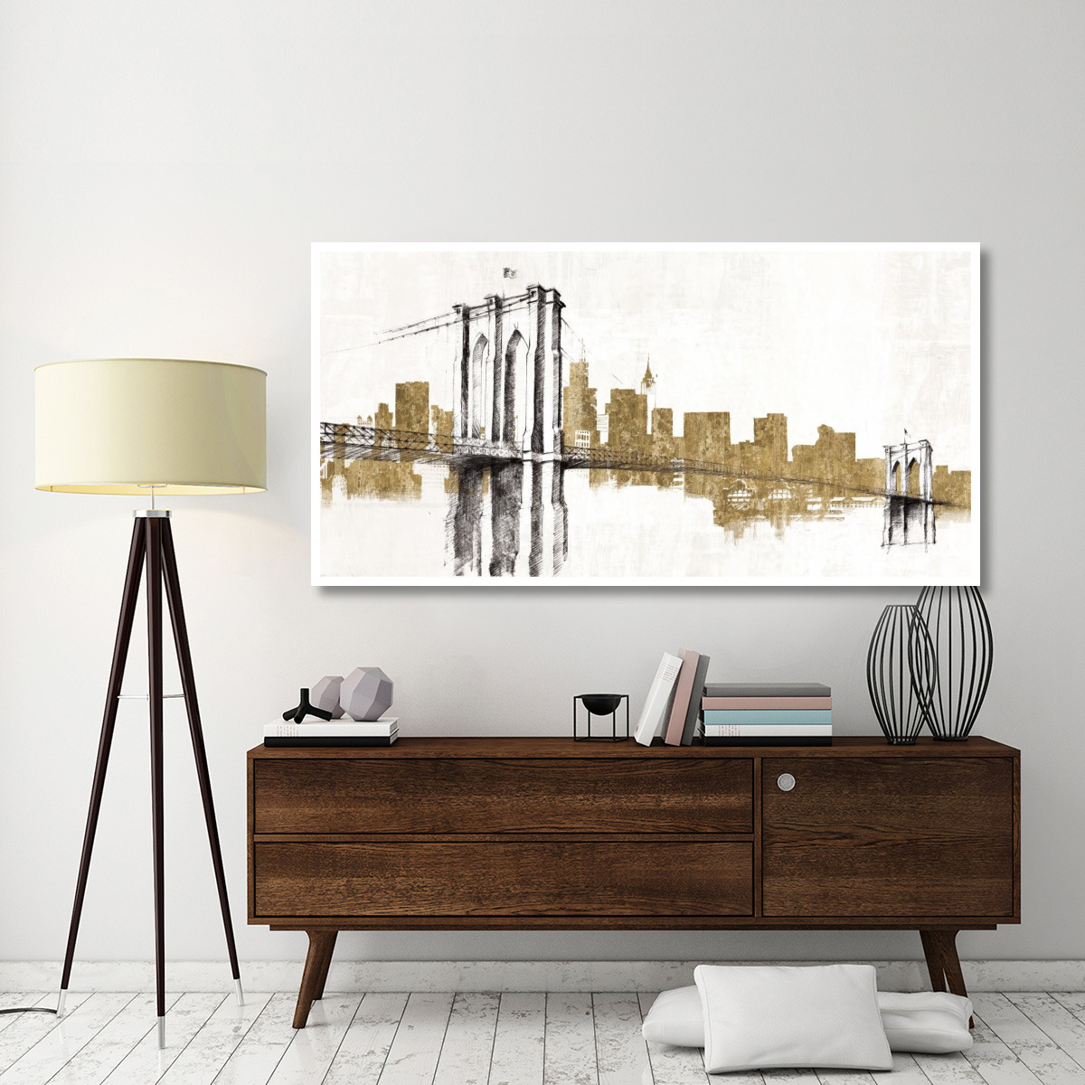 Skyline Crossing Gold -Paper Art-74&quotx38"