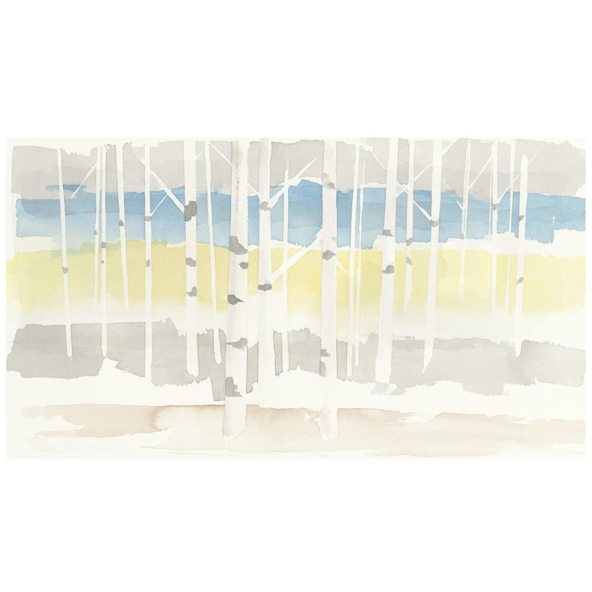 Springlake Aspens Crop -Paper Art-42&quotx24.4"