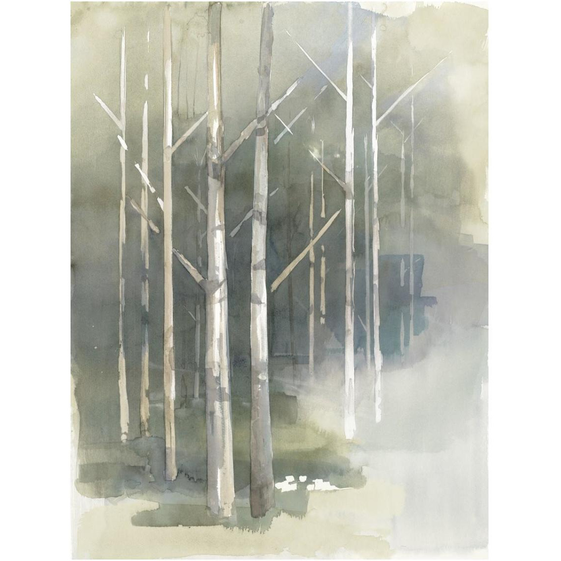 Birch Grove II Crop -Paper Art-14&quotx18"