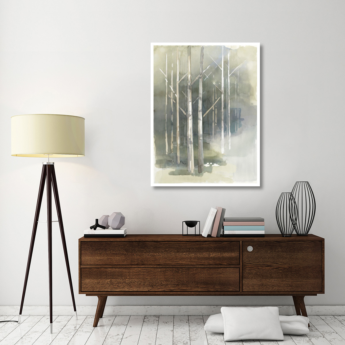 Birch Grove II Crop -Paper Art-38&quotx50"