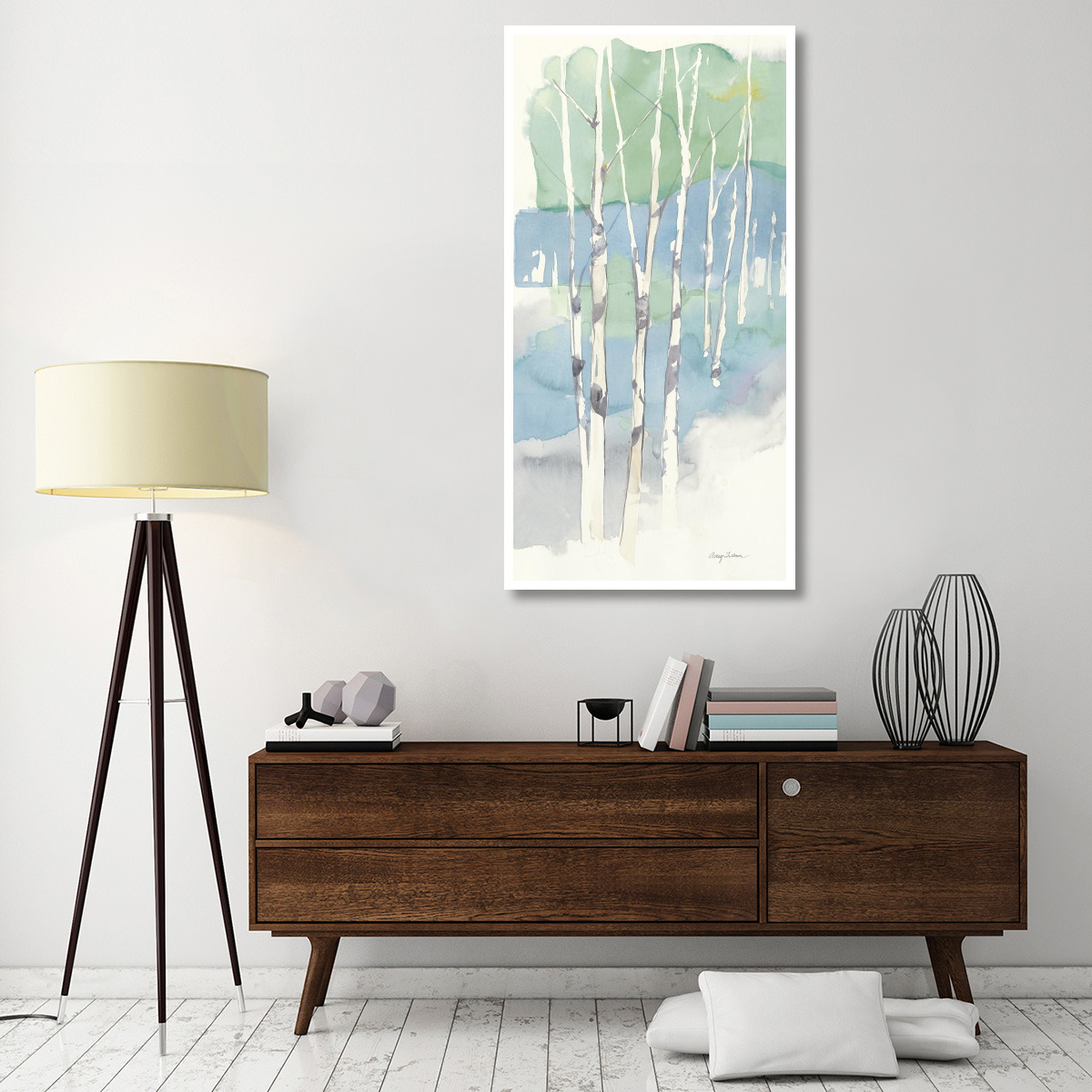 Aspens Panel II v.2 -Paper Art-32&quotx62"