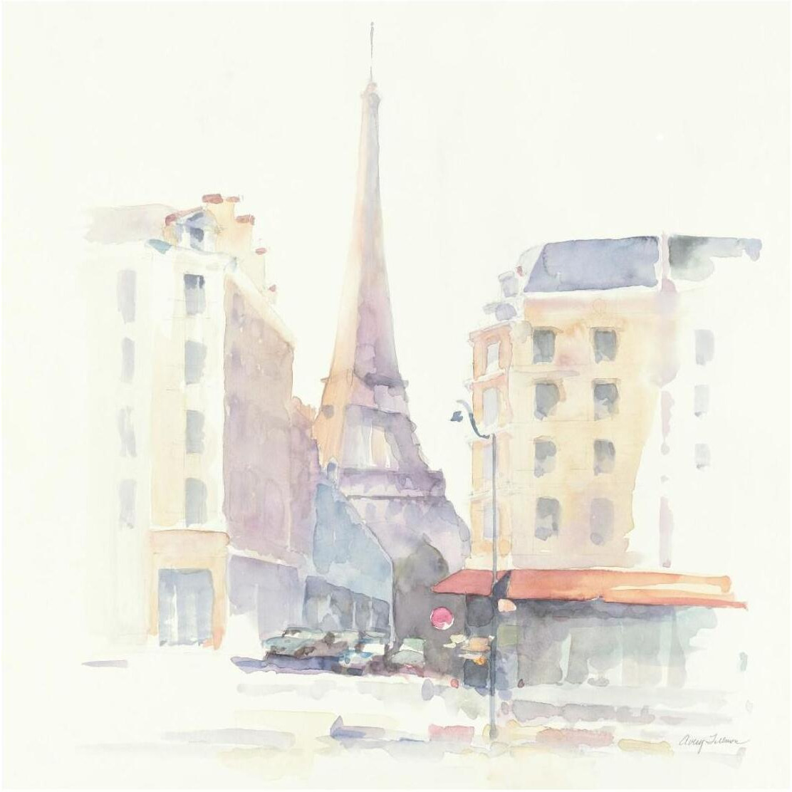 Paris Morning Crop -Paper Art-26&quotx26"
