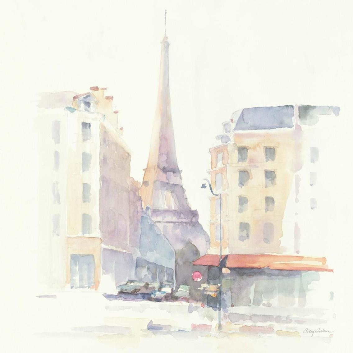 Paris Morning Crop -Paper Art-38&quotx38"