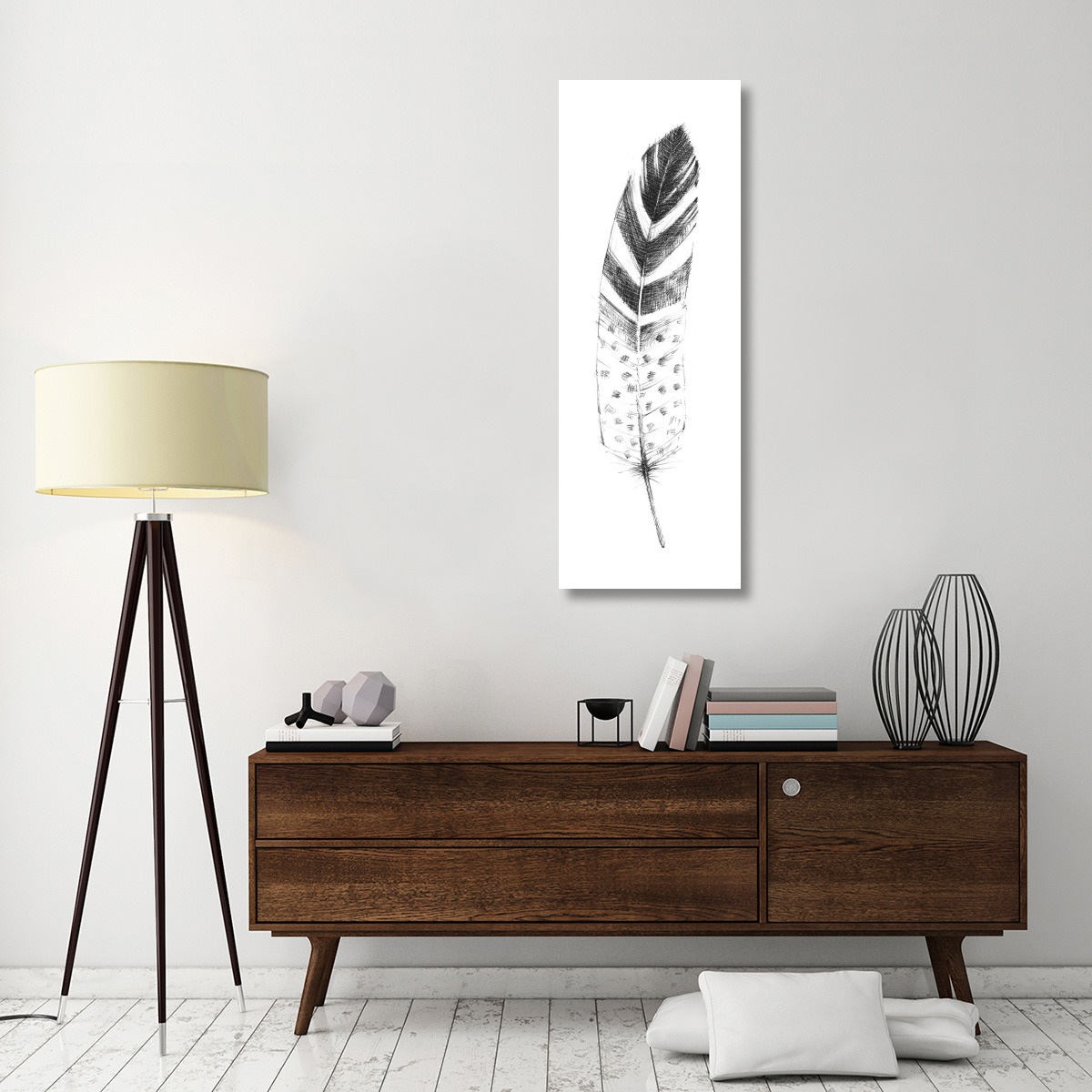 Spirit Feather VIIIa -Paper Art-20&quotx56"