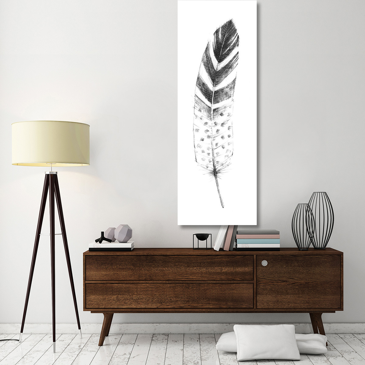 Spirit Feather VIIIa -Paper Art-26&quotx74"