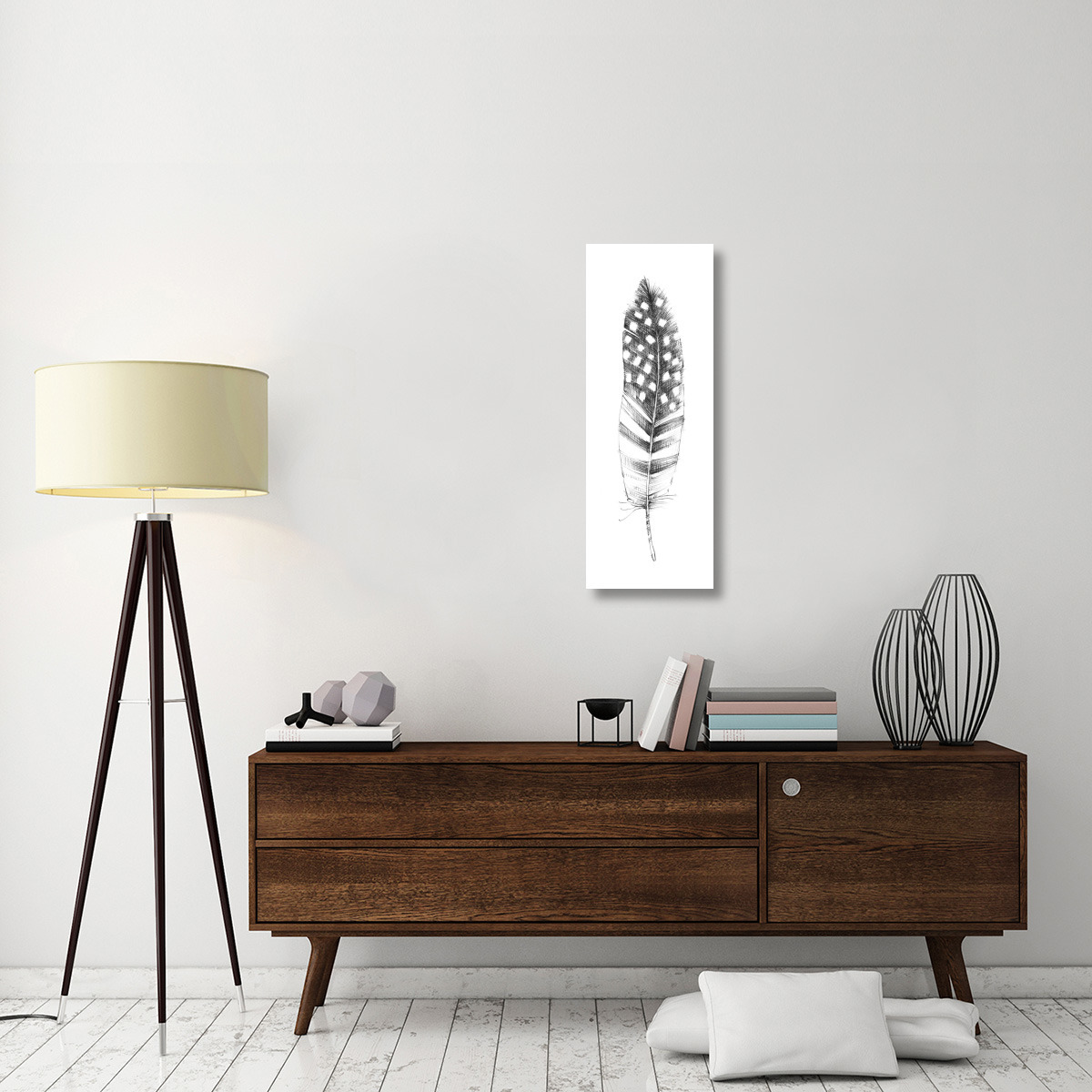 Spirit Feather VIIIb -Paper Art-14&quotx38"