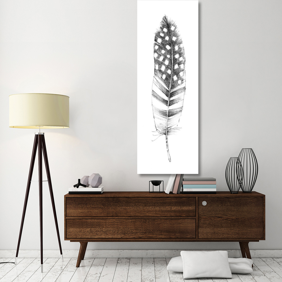 Spirit Feather VIIIb -Paper Art-26&quotx74"