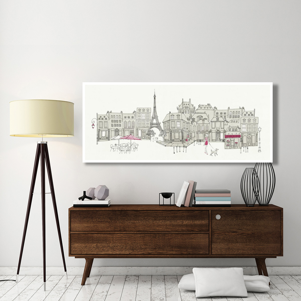 World Cafe II Paris Pink -Paper Art-77&quotx32"