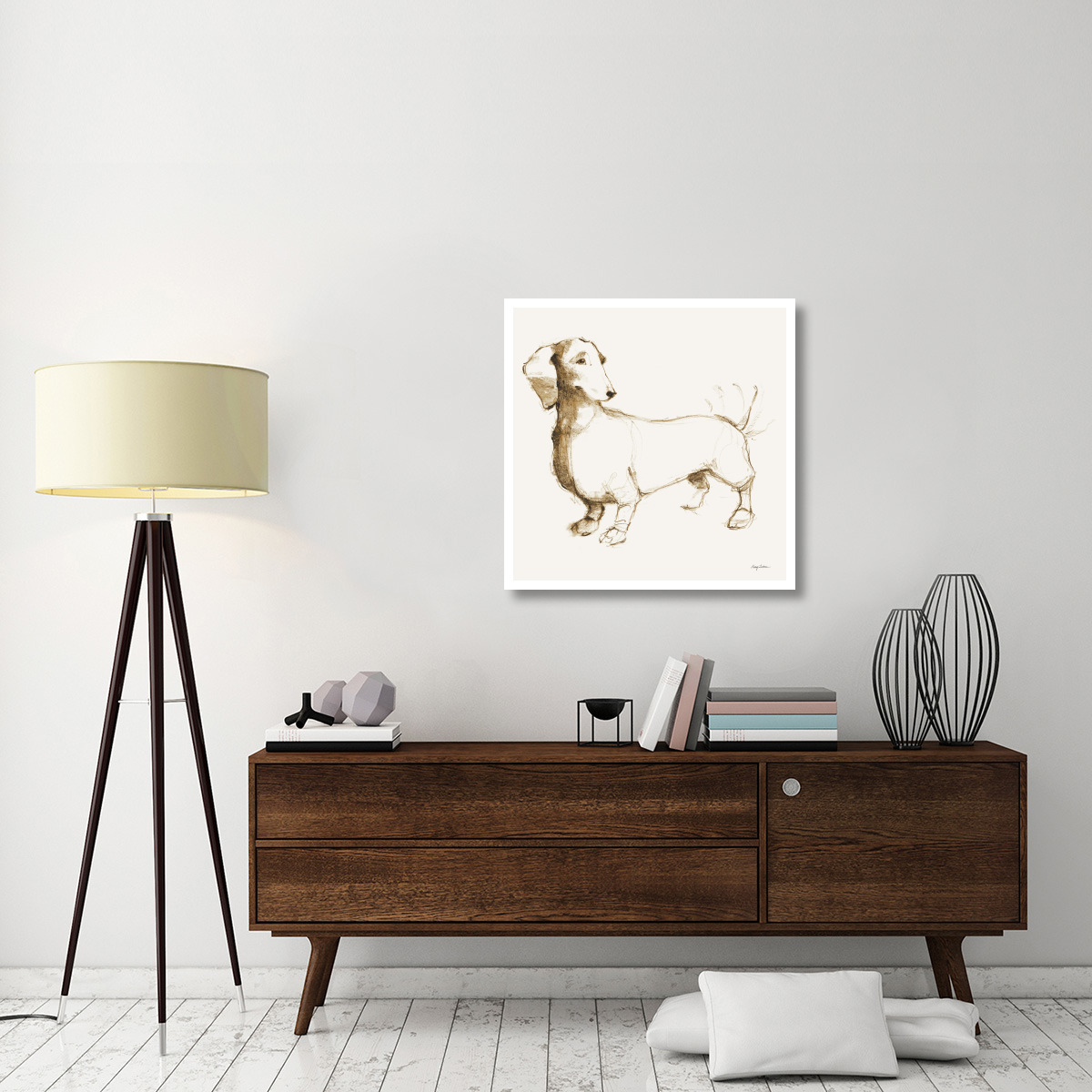 Clio Brown and Orange -Paper Art-32&quotx32"