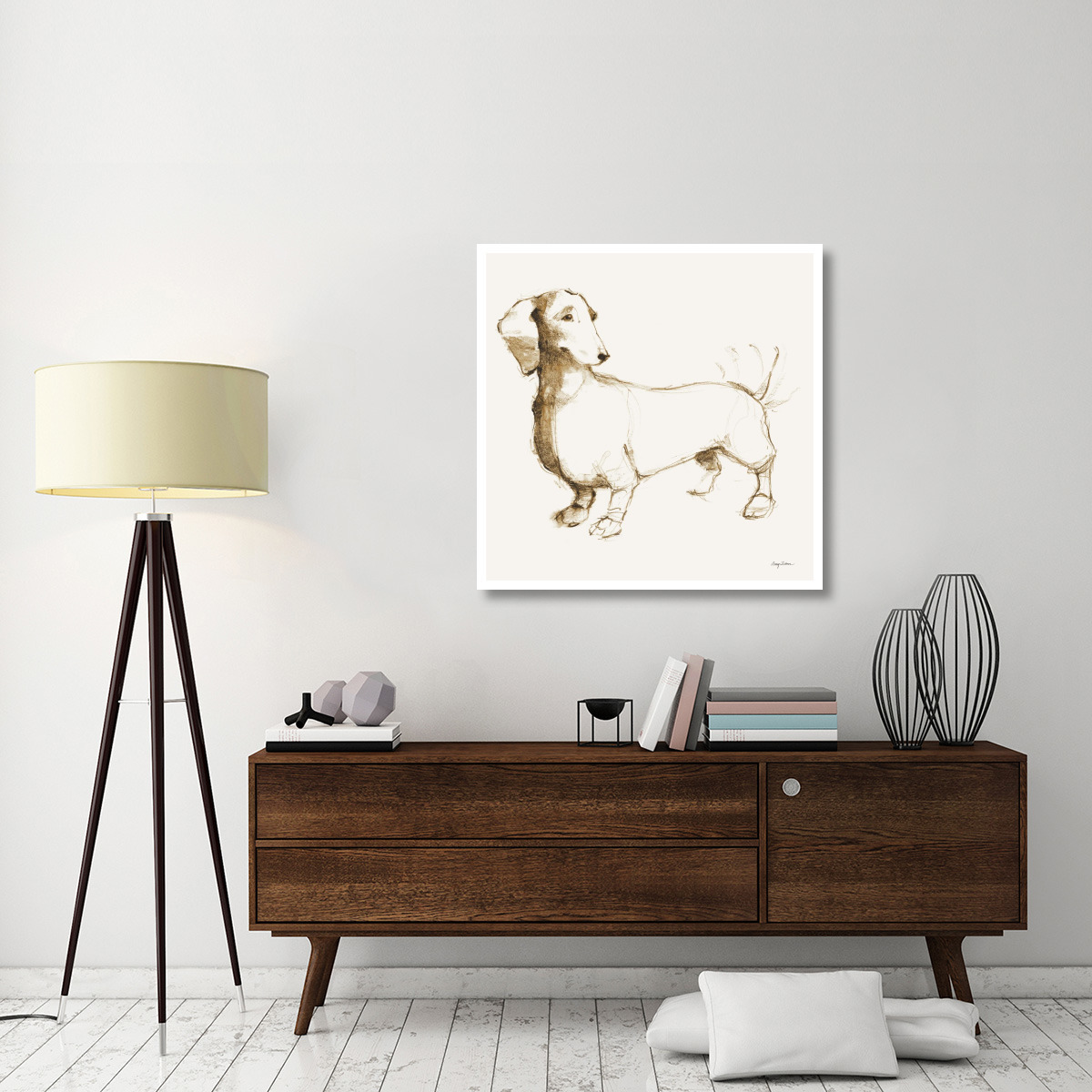 Clio Brown and Orange -Paper Art-38&quotx38"
