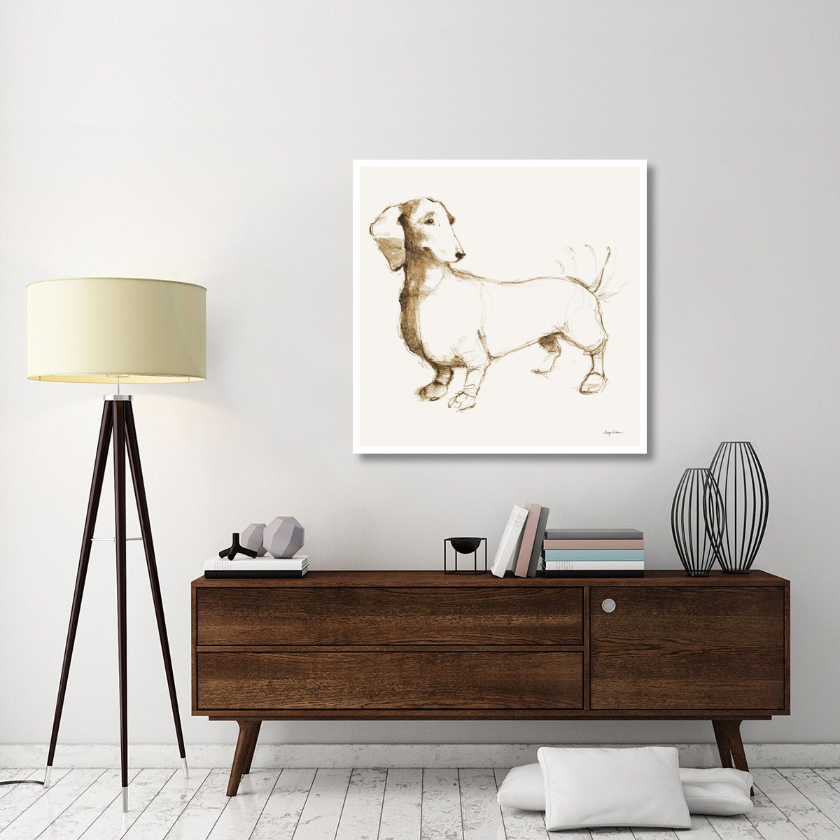 Clio Brown and Orange -Paper Art-42&quotx42"