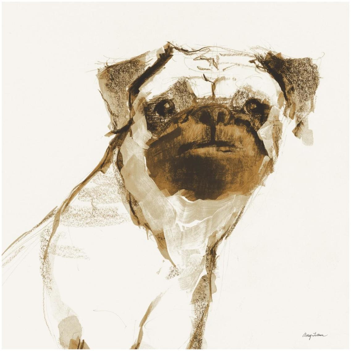 Snug Brown and Orange -Paper Art-32&quotx32"
