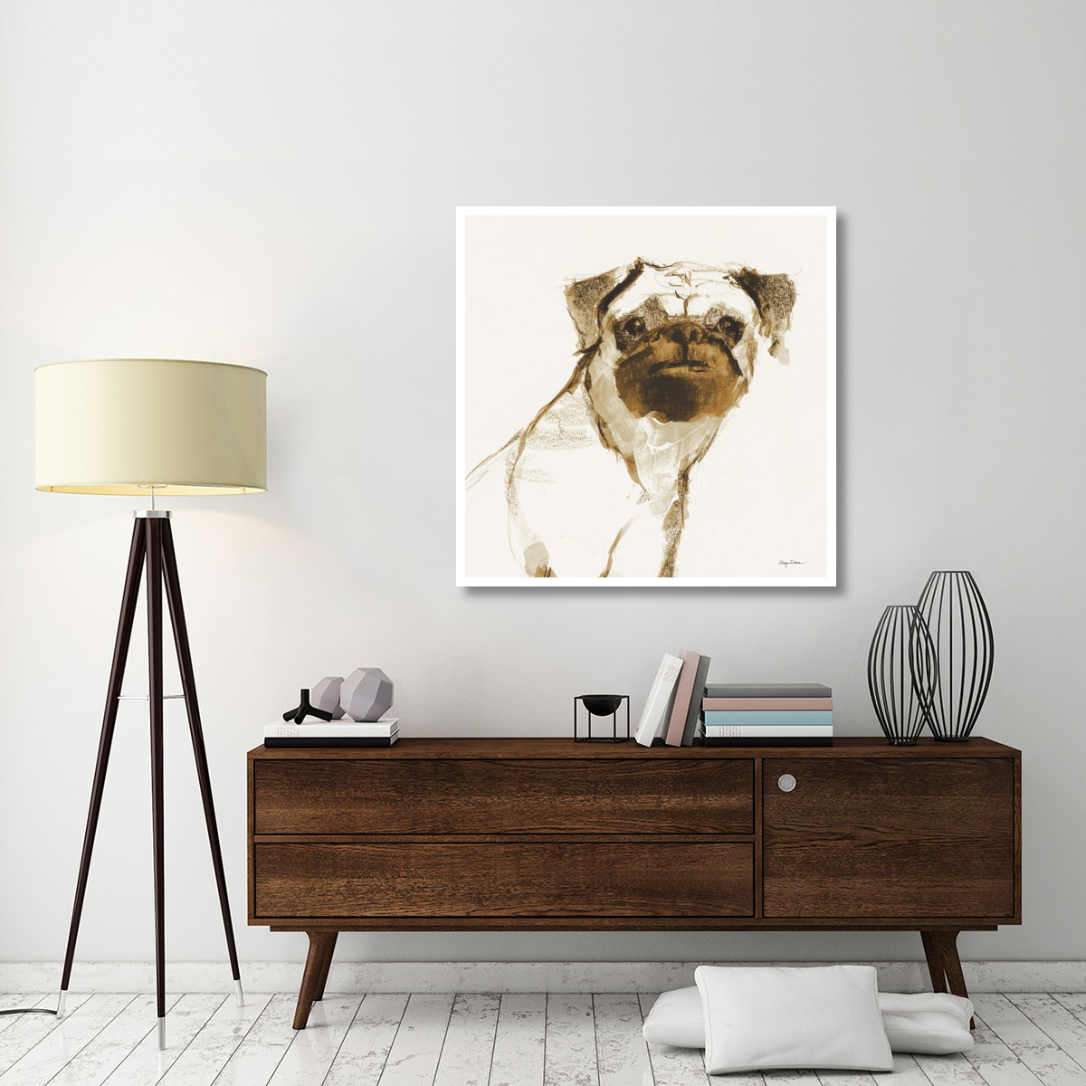 Snug Brown and Orange -Paper Art-42&quotx42"