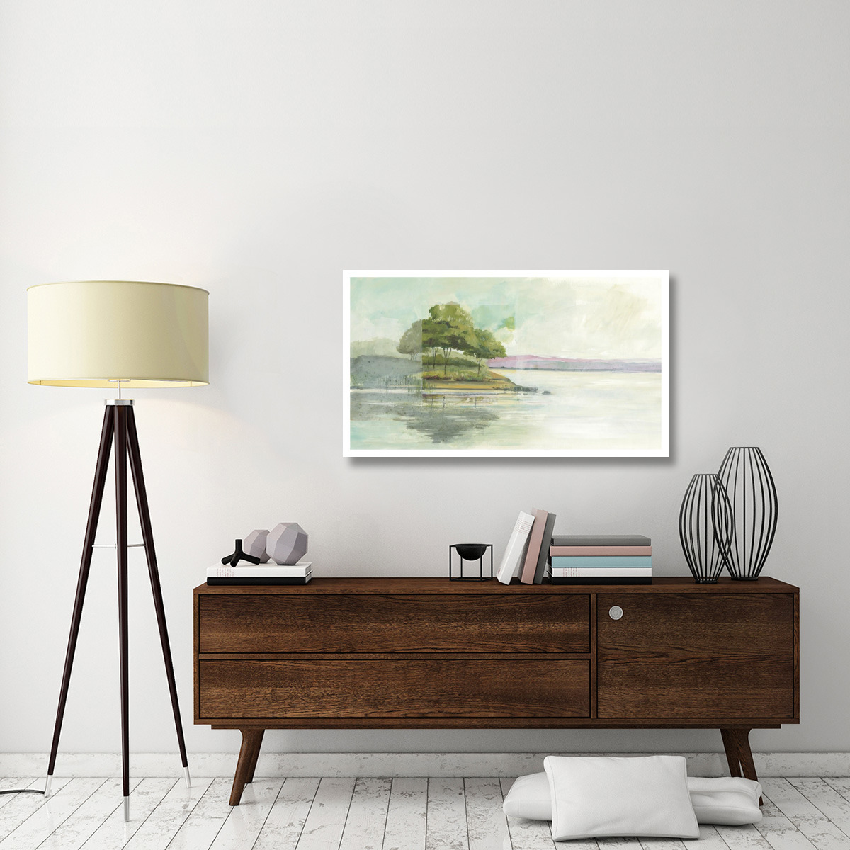 Lake Front I -Paper Art-46&quotx26.64"