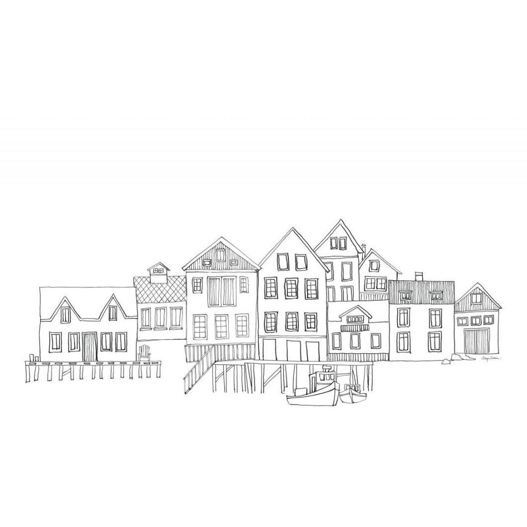 Nordic Village II -Paper Art-22&quotx18"