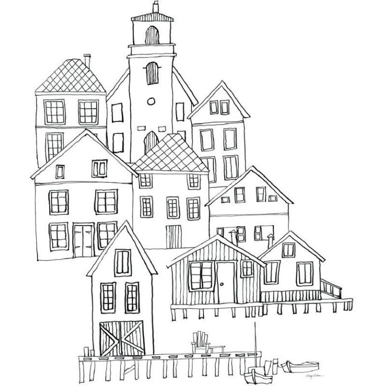Nordic Village III -Paper Art-38&quotx50"