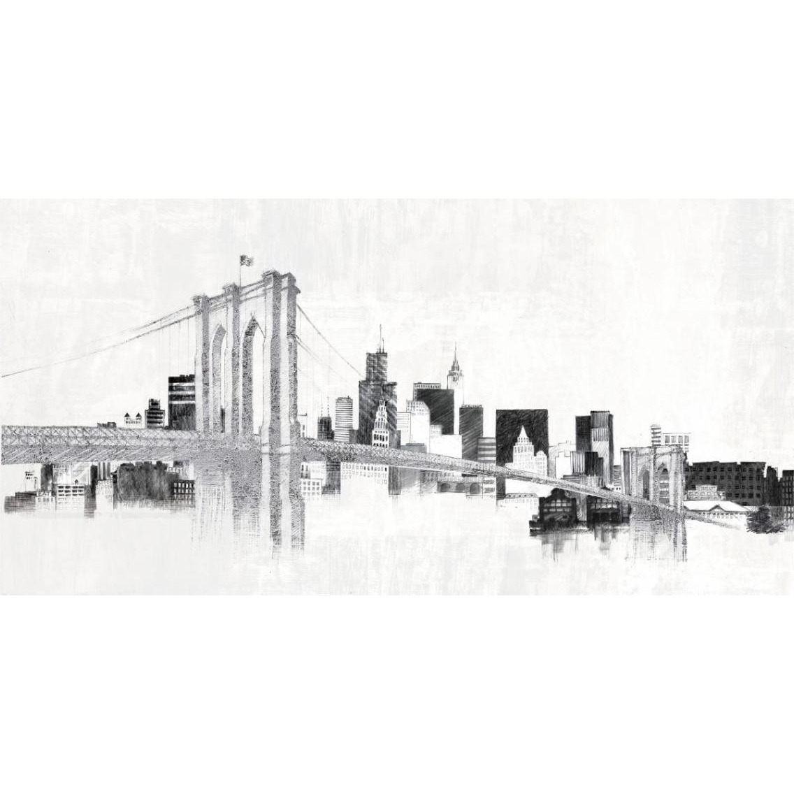 Skyline Crossing Silver -Paper Art-38&quotx20"