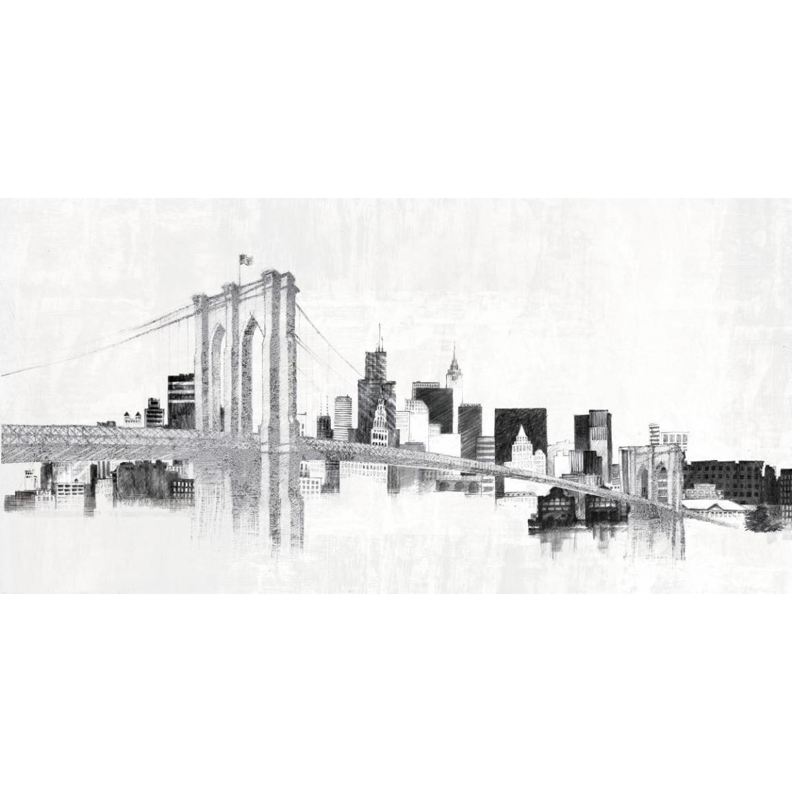 Skyline Crossing Silver -Paper Art-50&quotx26"