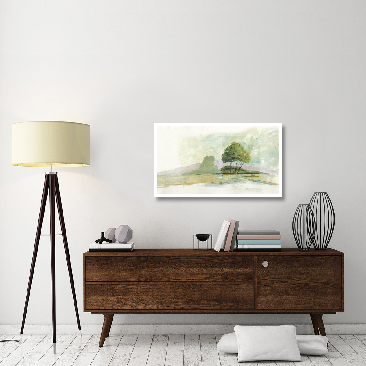 Lake Front II Dark -Paper Art-42&quotx24.4"