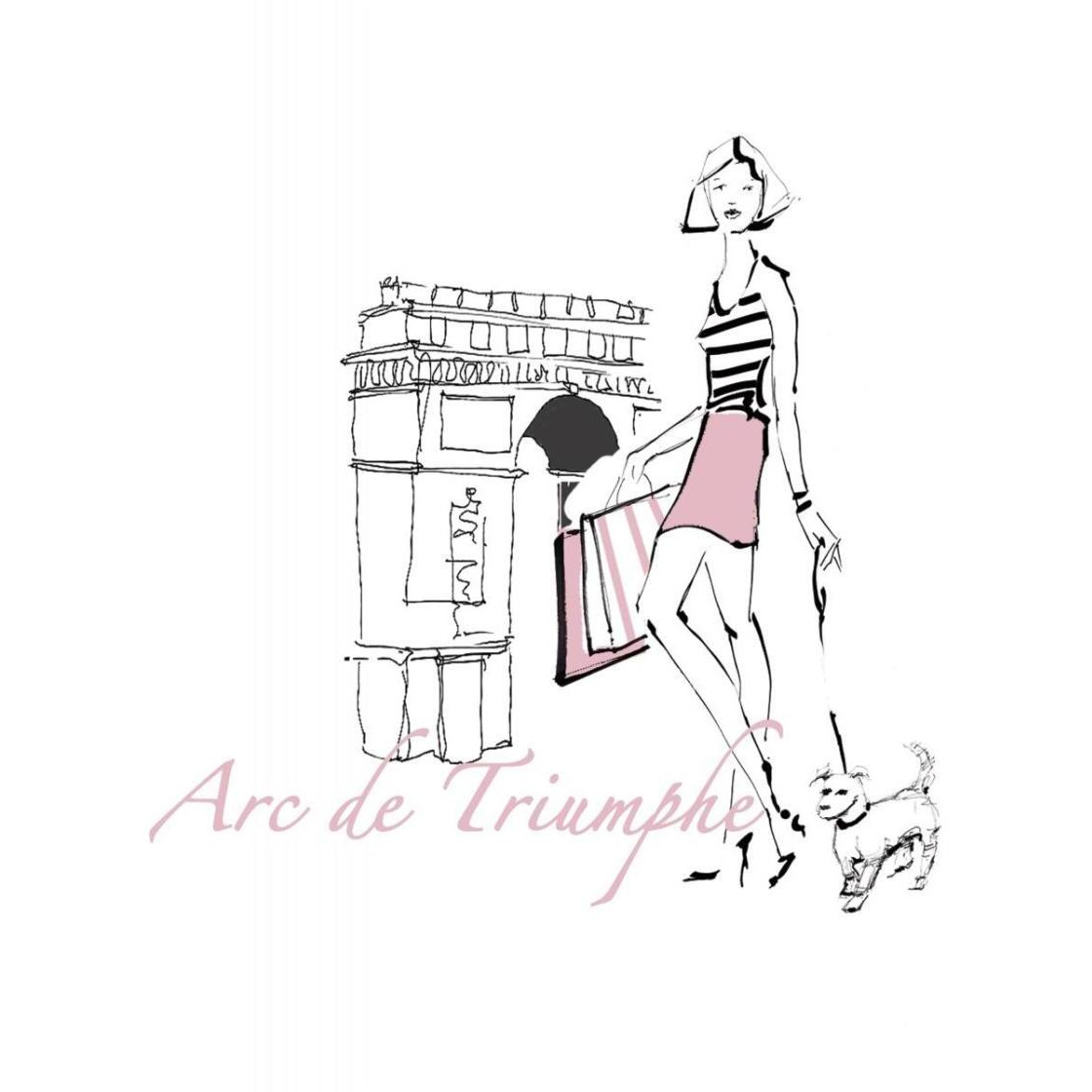 French Chic II Pink on White -Paper Art-24&quotx30"