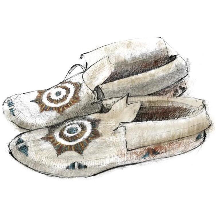 Indian Moccasins -Paper Art-24&quotx30"