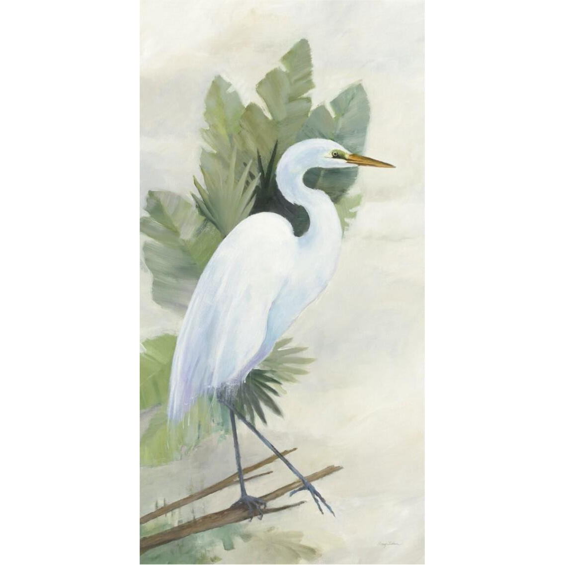 Standing Egret I Crop -Paper Art-20&quotx38"