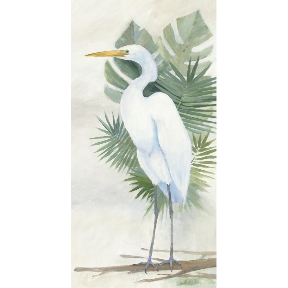 Standing Egret II Crop -Paper Art-20&quotx38"