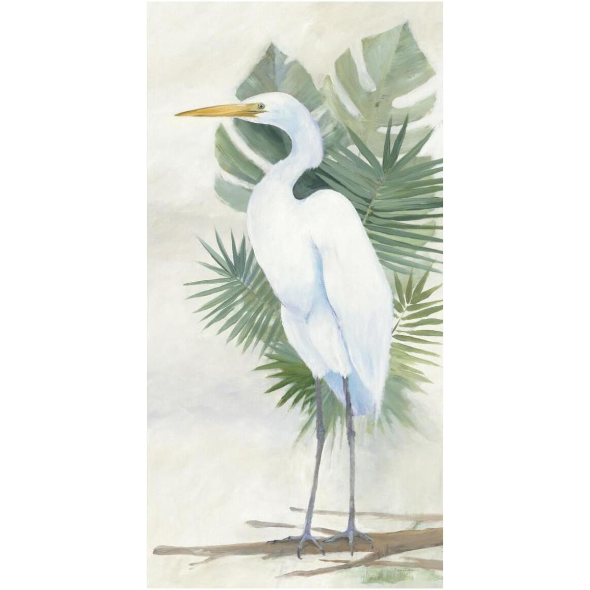 Standing Egret II Crop -Paper Art-26&quotx50"